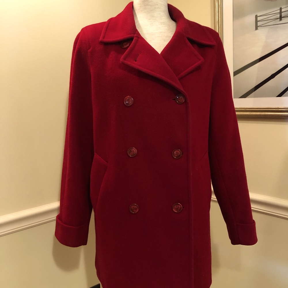 Red Classic Wool Coat